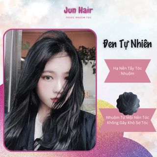 Combo Thuốc Nhuộm Tóc MÀU ĐEN TỰ NHIÊN Nhuộm Tại Nhà  (Tặng Kèm Oxi+Găng Tay+HDSD)