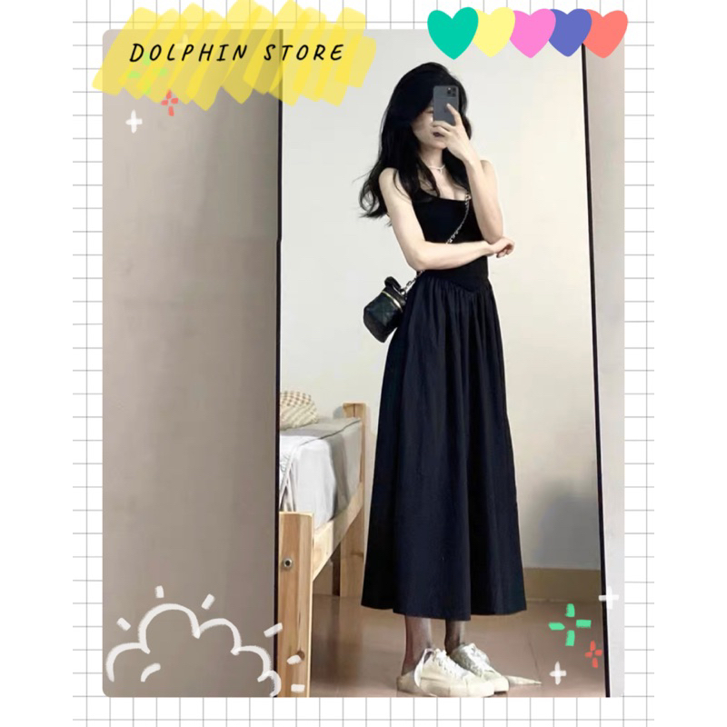 BIGSIZE Đầm 2s bigsize - đầm đen dài bigsize