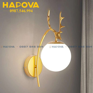 Đèn gắn tường trang trí sừng hưu HAPOVA IMEL 5890+ Tặng kèm bóng led chuyên dụng