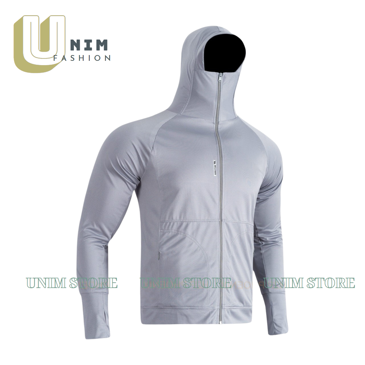 Áo Chống Nắng Nam 2 Lớp Unim Store Chất Liệu Hạt Gạo Thông Hơi Túi Có Khóa Kéo Mũ Trùm Kín Mặt Ngăn Ngừa Tia UV CN03