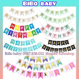 Dây chữ Happy Birthday đuôi cá trang trí sinh nhật - BiBo baby