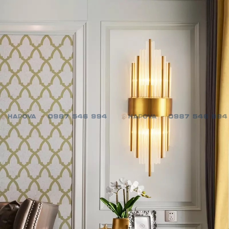 Đèn treo tường phòng ngủ pha lê cao cấp HAPOVA JOCES PH1A