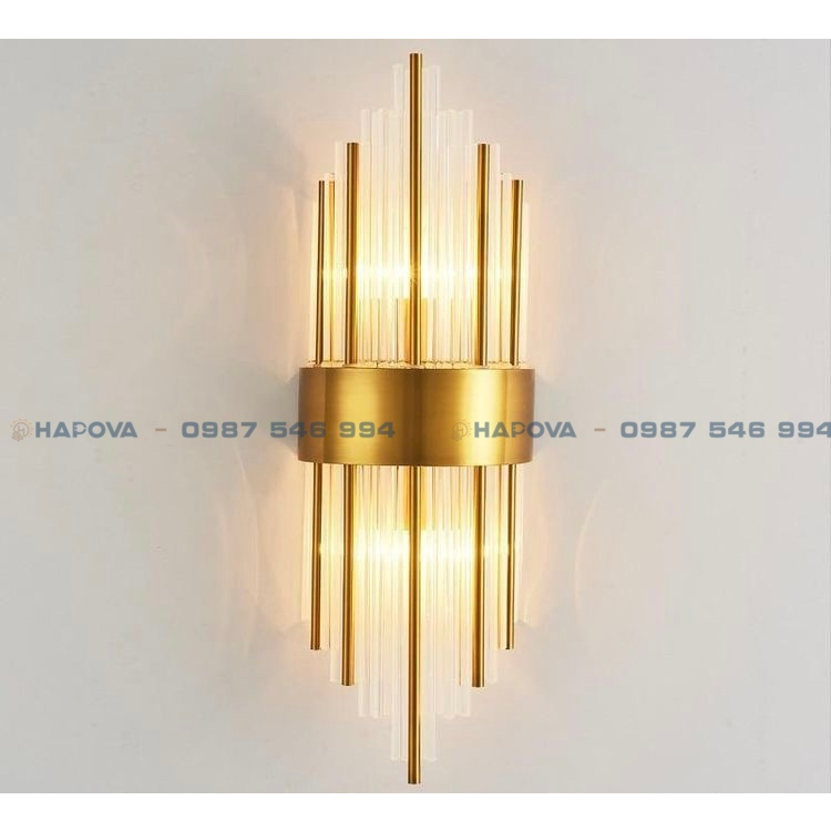 Đèn treo tường phòng ngủ pha lê cao cấp HAPOVA JOCES PH1A