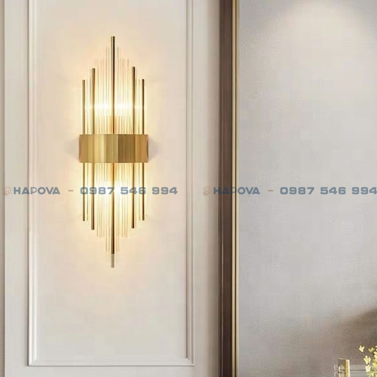 Đèn treo tường phòng ngủ pha lê cao cấp HAPOVA JOCES PH1A