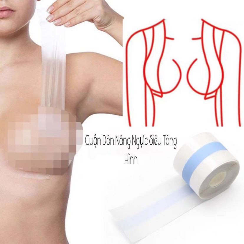 Cuộn Băng Dán Nâng Ngực Trong Suốt Tàng Hình Chống Thấm Nước Cho Nữ Bracherry