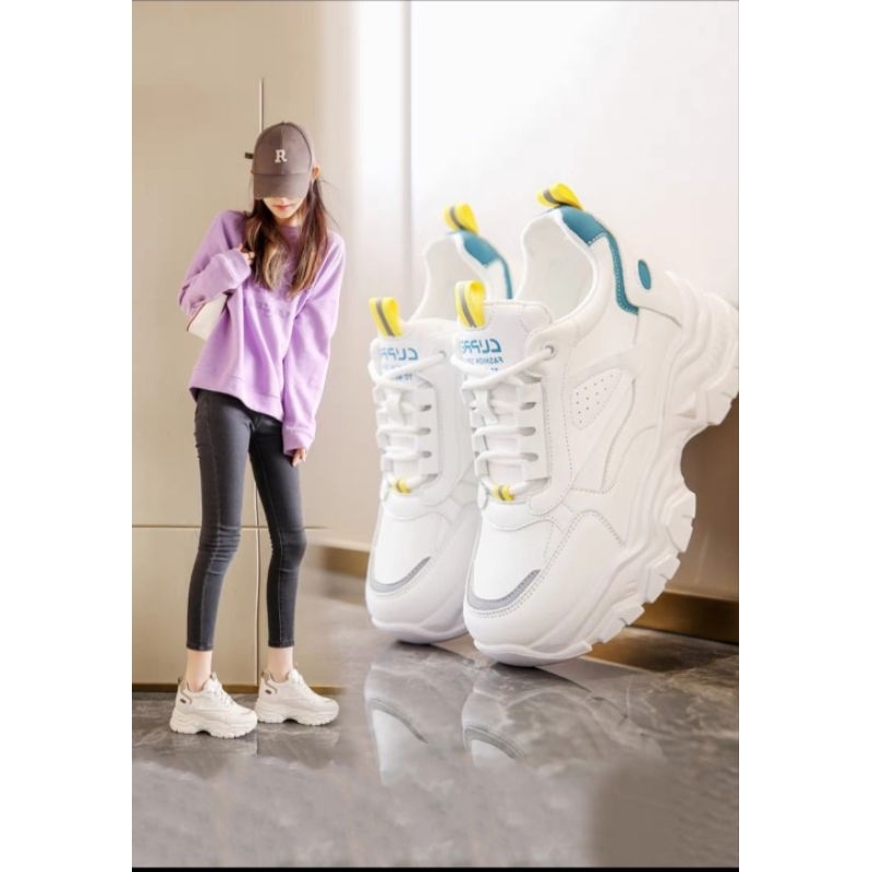 [Mã 25MINI3 giảm 40K đơn 150K] Giầy thể thao nữ độn đê siêu nhẹ 8 phân