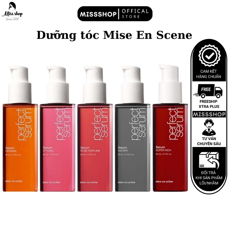 Dưỡng Tóc Mise En Scene Perfect Hair Serum Styling và Golden Morocco