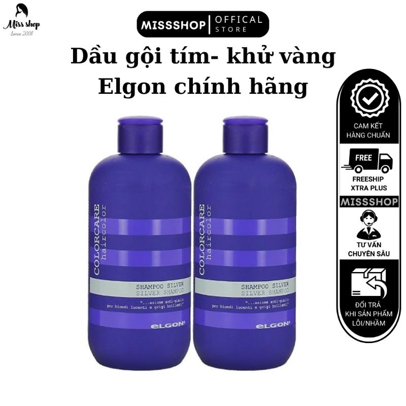 DẦU GỘI TÍM ELGON KHỬ ÁNH VÀNG CHO TÓC TẨY TRẮNG VÀ BẠCH KIM