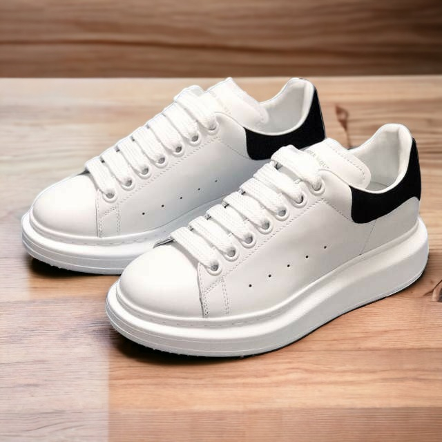 Giày MC Queen gót nhung đen, dây lụa bản cao cấp nhất Full phụ kiện queensneaker90