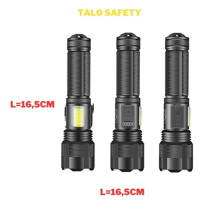 Đèn pin siêu sáng led XHP50 MÃ 12, LED COB cầm tay pin 18650