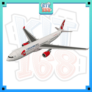 Mô hình giấy máy bay airbus a330-300 csa czech airlines
