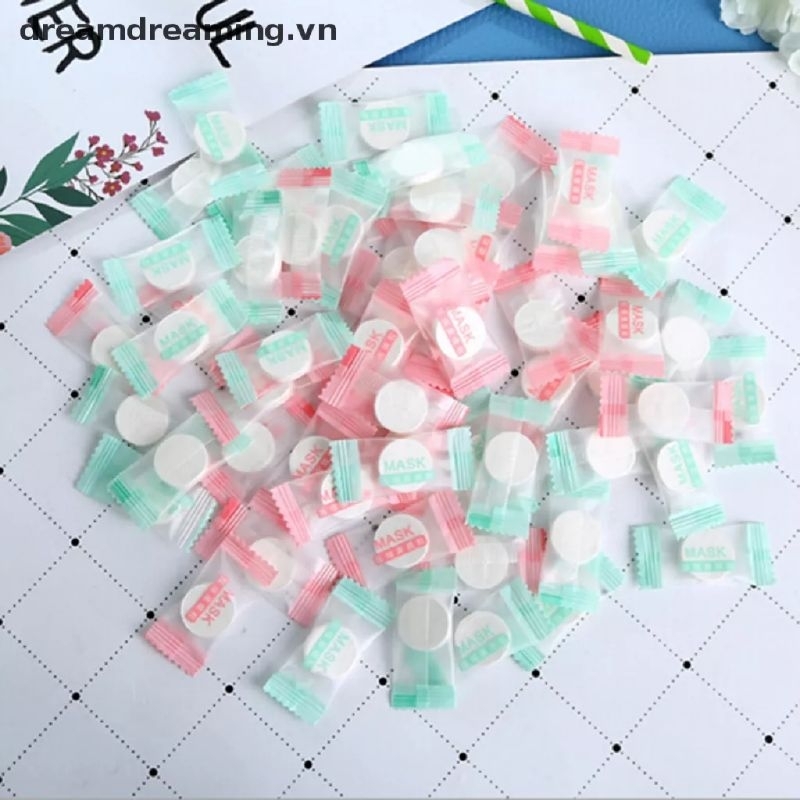 Mặt nạ giấy nén mang đi du lịch hình viên kẹo