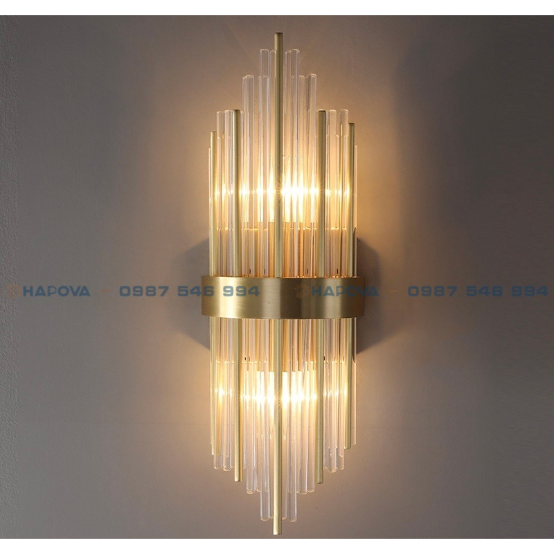Đèn treo tường phòng ngủ pha lê cao cấp HAPOVA JOCES PH1A