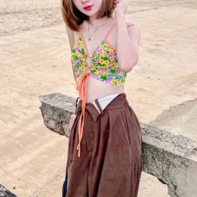 ÁO 2 DÂY CROPTOP KIỂU ÔM NGẮN HOẠ TIẾT HOA DỄ THƯƠNG PHONG CÁCH SEXY THỜI TRANG NỮ HÀN QUỐC Y2K GIÁ RẺ