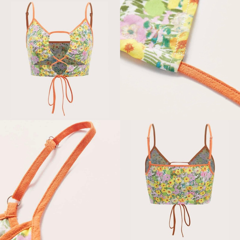 ÁO 2 DÂY CROPTOP KIỂU ÔM NGẮN HOẠ TIẾT HOA DỄ THƯƠNG PHONG CÁCH SEXY THỜI TRANG NỮ HÀN QUỐC Y2K GIÁ RẺ