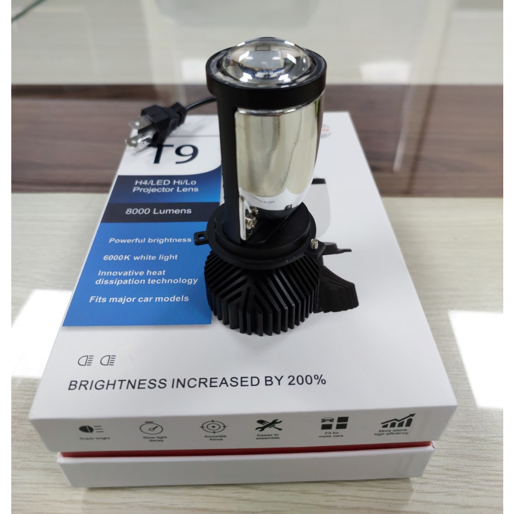 Đèn Pha LED Bi Cầu Mini T9 chân H4 bản v2 Công Suất 35w Lắp Ô tô, Xe Máy. giá 1 đèn