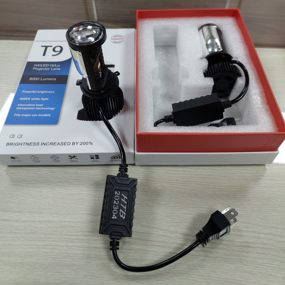 Đèn Pha LED Bi Cầu Mini T9 chân H4 bản v2 Công Suất 35w Lắp Ô tô, Xe Máy. giá 1 đèn
