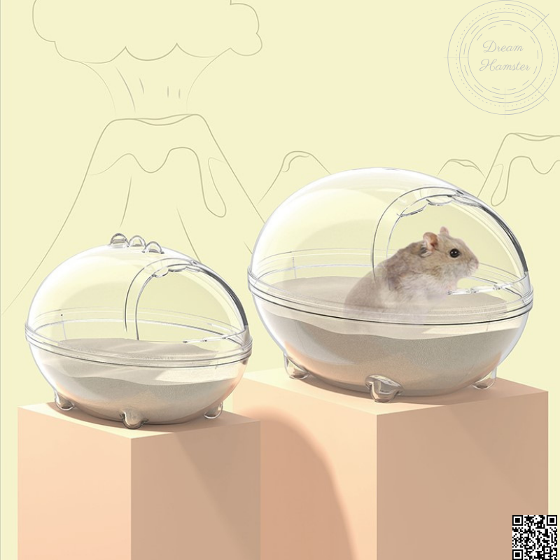 Nhà tắm khủng long trong suốt cho hamster và thú nhỏ