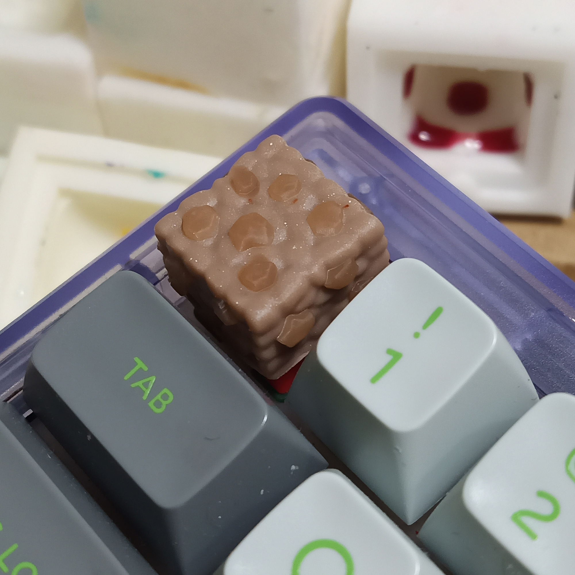 Keycap Bánh Quy Cookie Đáng Yêu Trang trí Bàn Phím Cơ Gaming Mx Cherry Quà Tặng Bạn Bè Gacha