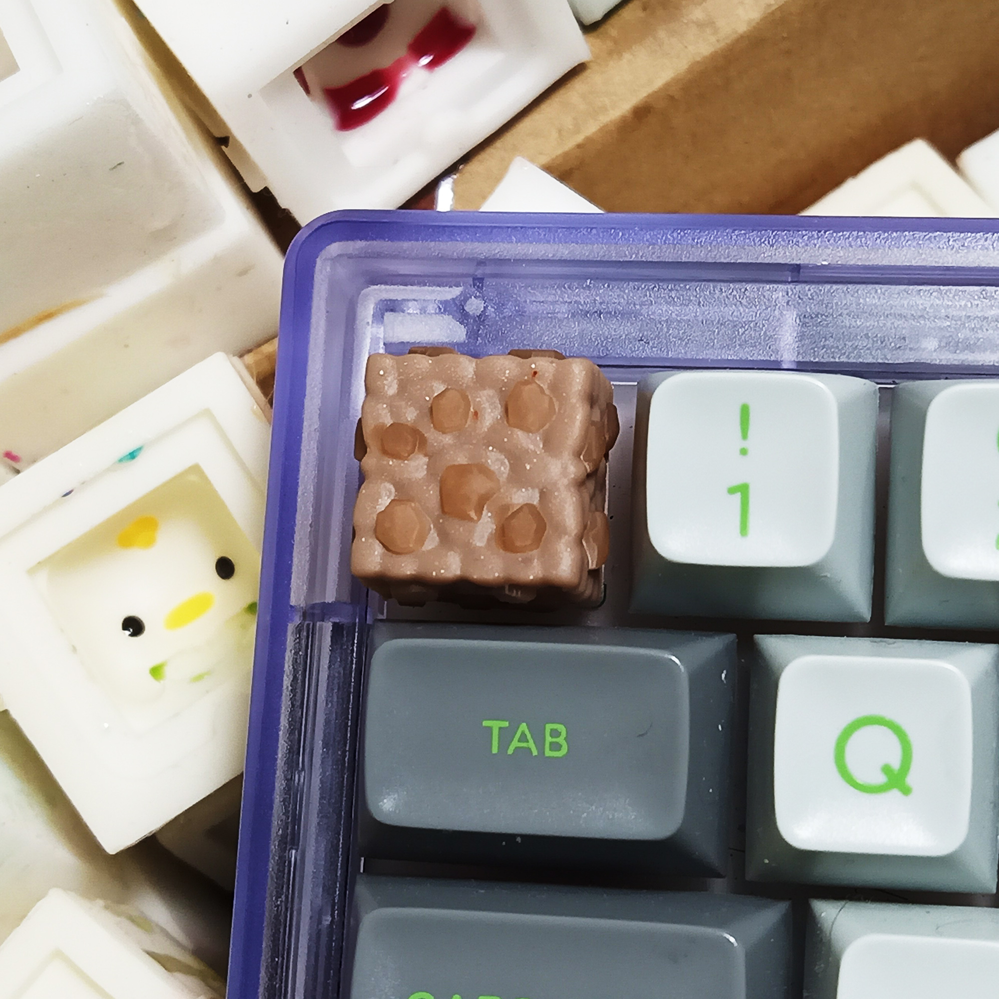 Keycap Bánh Quy Cookie Đáng Yêu Trang trí Bàn Phím Cơ Gaming Mx Cherry Quà Tặng Bạn Bè Gacha