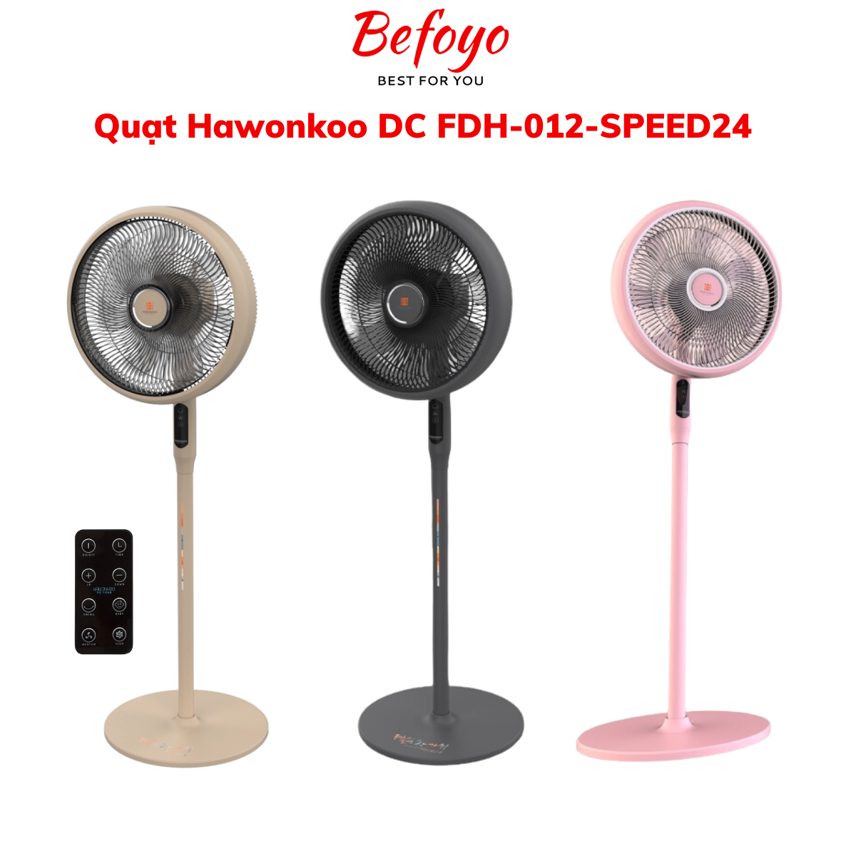 Quạt đứng Hawonkoo FDH-012, Bảo hành chính hãng