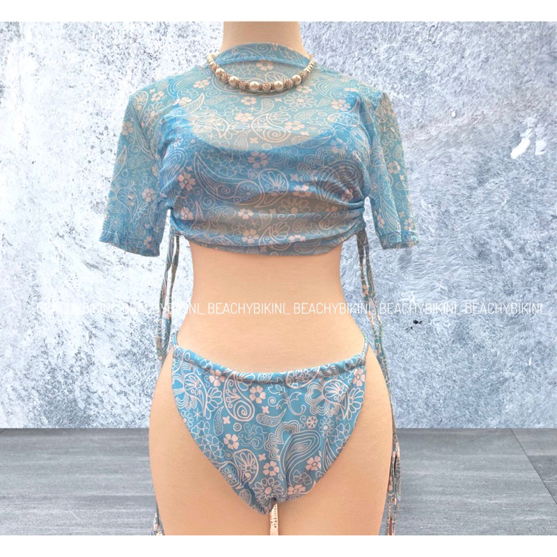 Set bikini 3 mảnh kèm áo + chân váy