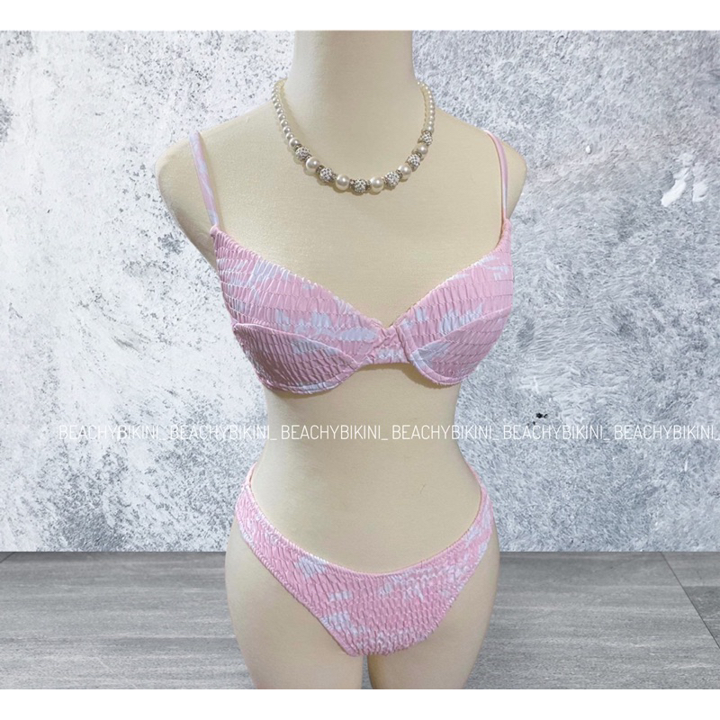 Set bikini 2 mảnh trơn có gọng