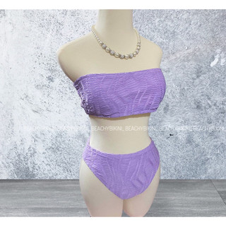 [ THANH LÝ ] Set bikini 2 mảnh cạp cao hoạ tiết