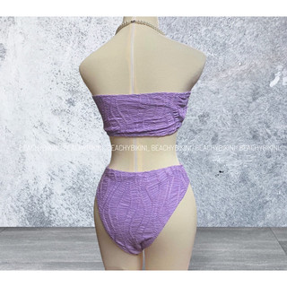 [ THANH LÝ ] Set bikini 2 mảnh cạp cao hoạ tiết
