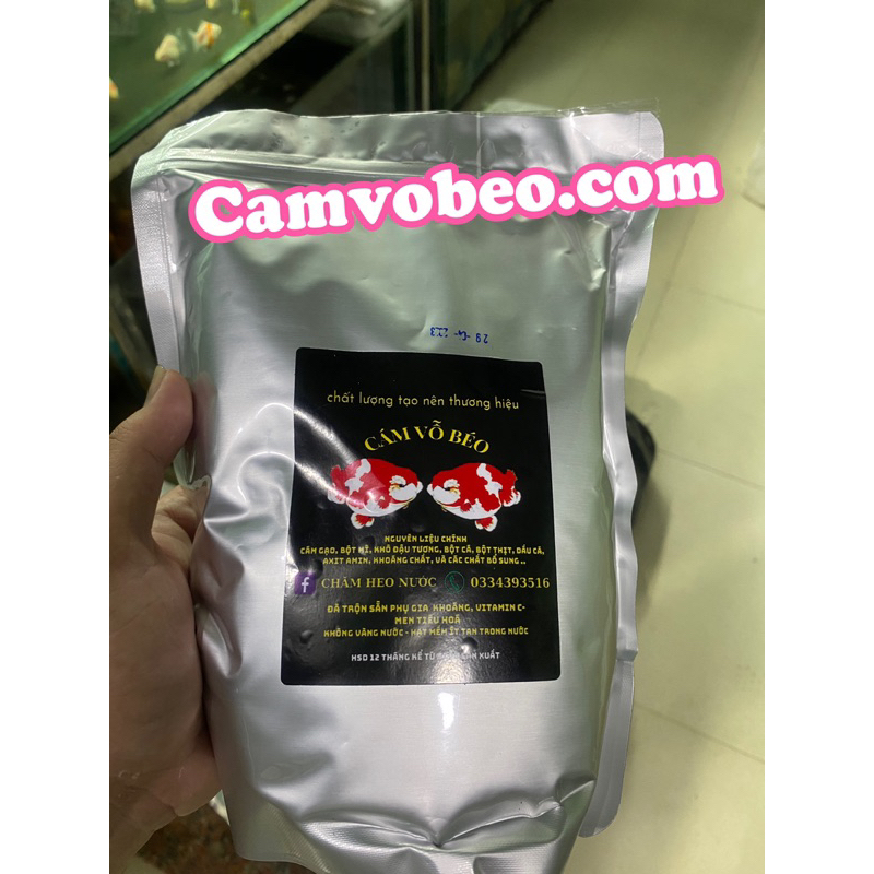 Cám cá vàng, cá chép, goldfish  chuyên thúc size cá - HẠT CHÌM 1mm - cám chăm heo nước