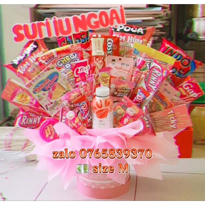 Bó hoa bánh kẹo , bó hoa tặng sinh nhật cho nữ,cho nam,cho mẹ