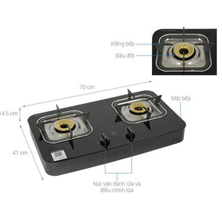 Bếp ga đôi electrolux etg7256gkr