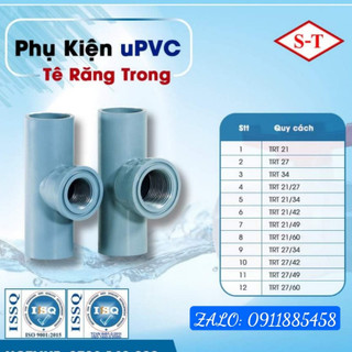 Tê ren trong 21 nhựa pvc