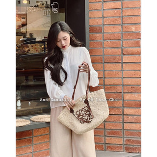 And Casually / Set áo tơ + quần đũi