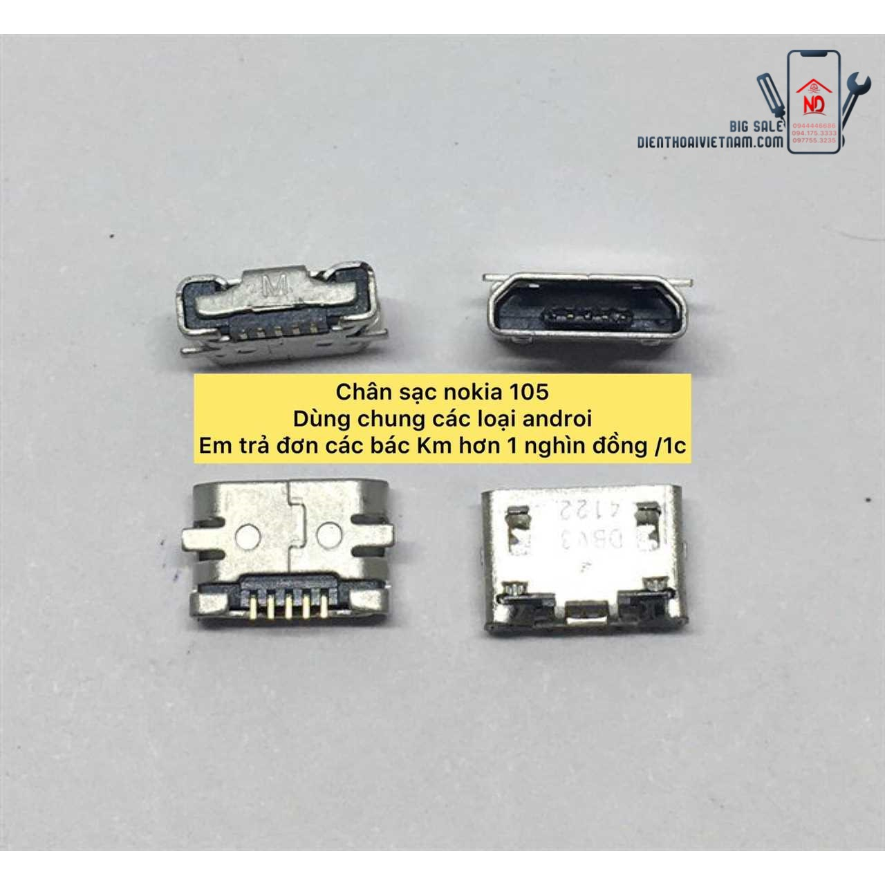 Chân sạc nokia 105 dùng chung các loại