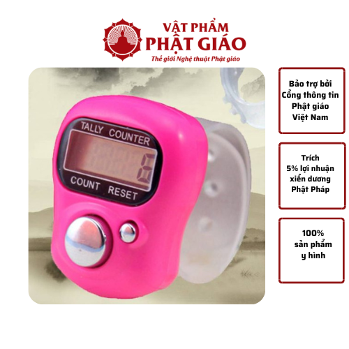 Máy bấm niệm Phật ký số, máy đếm tụng kinh nhớ được số - Lá Bối