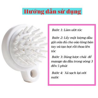 LƯỢC GỘI ĐẦU SILICON GIÚP MÁT XA DA ĐẦU