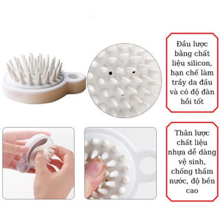 LƯỢC GỘI ĐẦU SILICON GIÚP MÁT XA DA ĐẦU