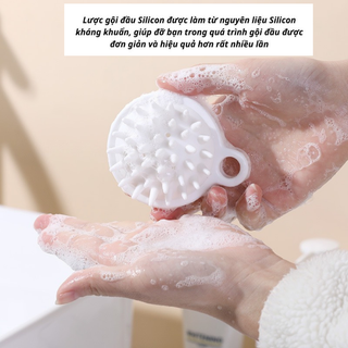 LƯỢC GỘI ĐẦU SILICON GIÚP MÁT XA DA ĐẦU