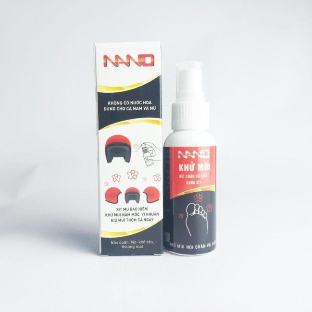 Xịt khử mùi hôi chân và làm sạch mùi giày Nano Bạc loại bỏ vi khuẩn, ngăn mồ hôi