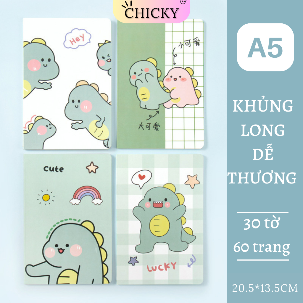 Sổ ghi chú A5, vở ghi chép học tập Chicky bìa in hoạt hình dễ thương