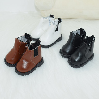 Giày da boot cổ cao cho doll 20cm