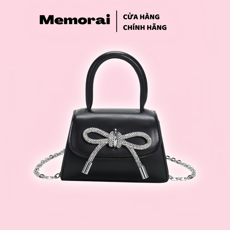 MEMORAI Túi Xách Nữ Túi Đeo Chéo Nữ Vải Da PU Cao Cấp Phối Dây Xích Hottrend Đi Làm Đi Chơi Đi Du Lịch TX03