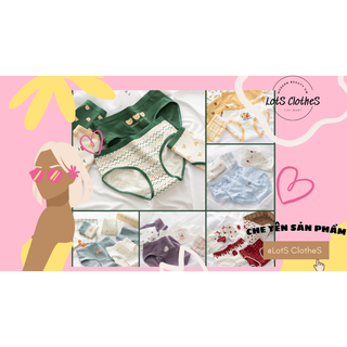 Set 5 Quần Lót Cotton Nữ Hoạ Tiết Dễ Thương Combo Quần Chip Cotton Kháng Khuẩn Hình Cute