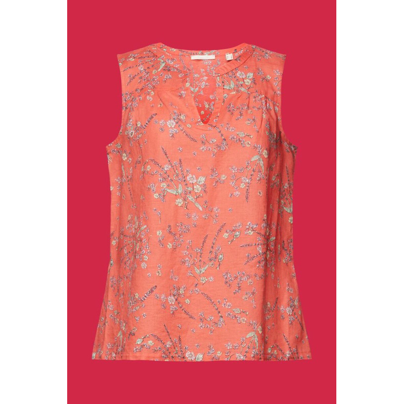 Áo hoa sát nách  ESPRIT vải linen Size xxs , Xs, S, M
