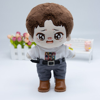 Giày da boot cổ cao cho doll 20cm