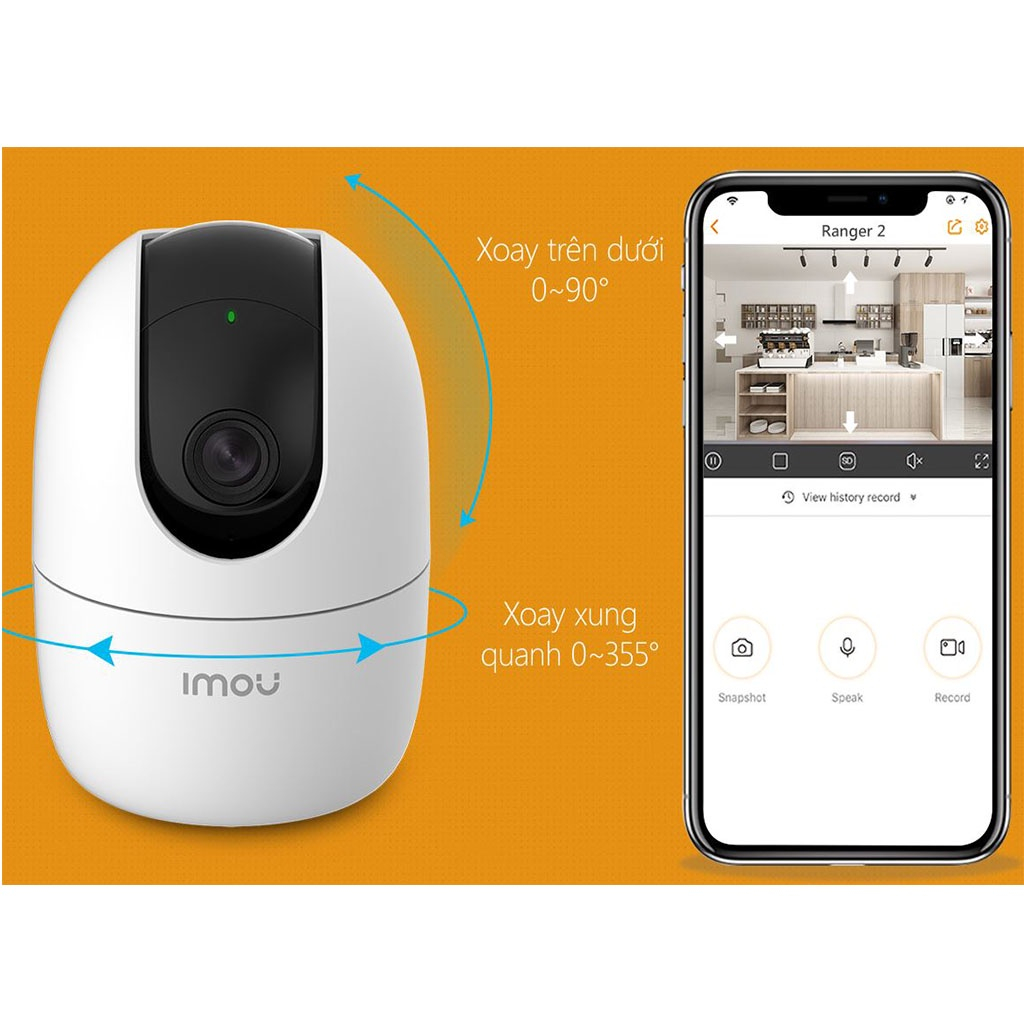 Camera Wifi IMOU A22EP 2Mpx, Camera IMOU A42EP 4mpx, Camera Trong Nhà, Báo Động Đàm Thoại 2 Chều, Bảo hành 24 tháng