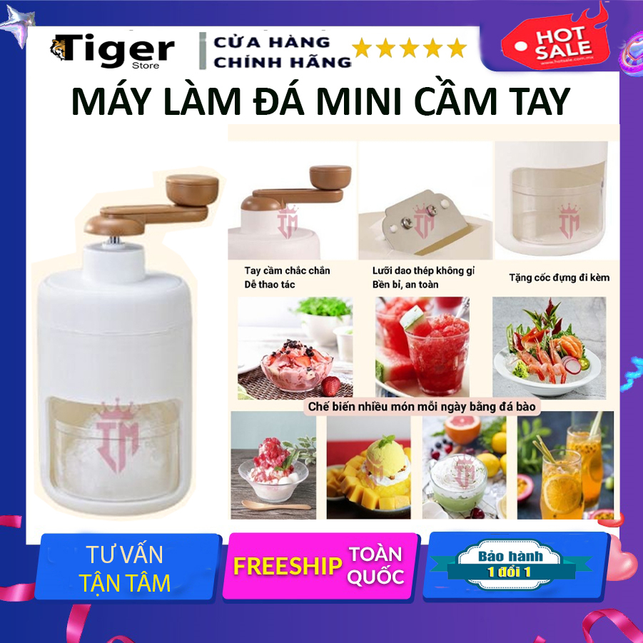 Máy bào đá mini cầm tay tiện dụng cho gia đình, chất liệu ABS lưỡi thép không gỉ, Máy nghiền đá tuyết mịn cầm tay