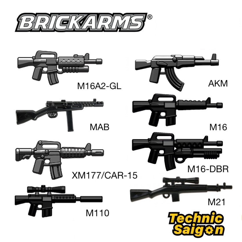BrickArms Phụ kiện Quân đội cho nhân vật LEGO - Súng trường - TechnicSaigon