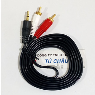 Cáp loa 1 ra 2 dài 1.5m / 3m (Đầu 3.5 ly ra 2 AV)